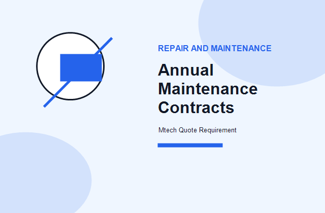 Annual Maintenance Contracts