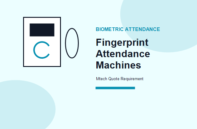 Fingerprint Attendance Machines